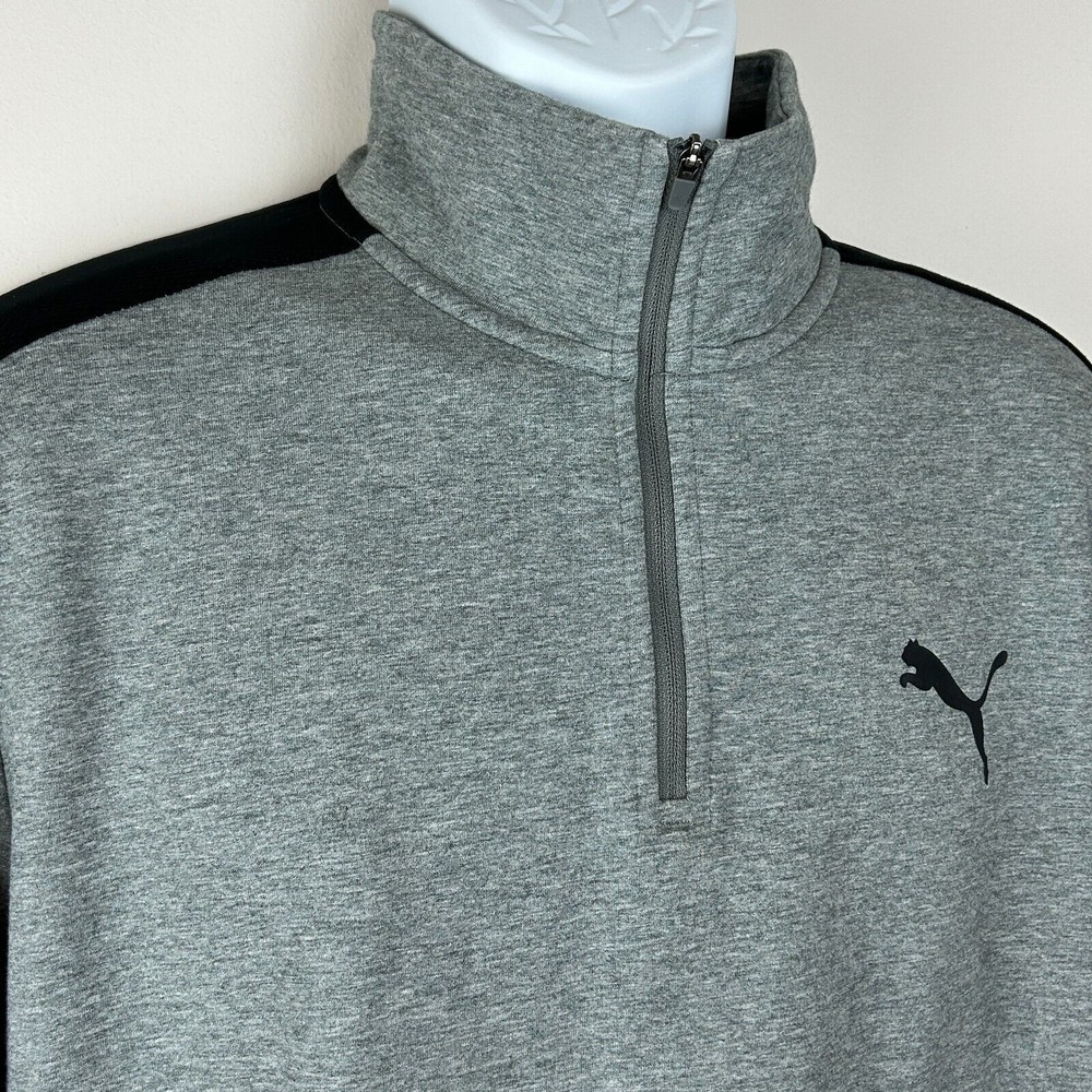 Puma Quarter Zip Gray Sweatshirt Youth Size XL - Picture 6 of 12